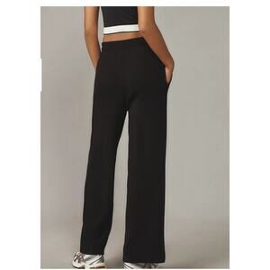 NWT Varley The Wide Leg 30" DoubleSoft knit Pants XL Black loungewear Athleisure